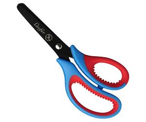 Läufer 87221 Ciseaux de bricolage ergonomiques pour enfant à partir de 1ère classe Rouge et bleu Pour droitier Ciseaux à bout rond