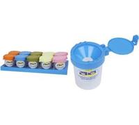 LÄUFER Gobelet à Eau Peinture Encoche pour pinceaux Transparent Aléatoire