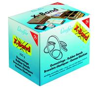 Läufer Rondella X-Band 59082 Bandes élastiques croisées en caoutchouc 100 x 11 mm Diamètre 65 mm Boîte de 500 g Couleurs assorties