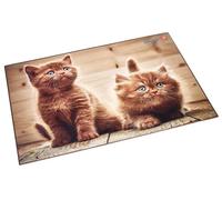 Läufer Sous-main 46650 – Motif chatons curieux, 40×53 cm, antidérapant, poche latérale transparente