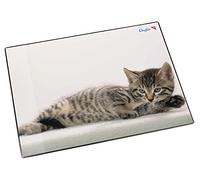 Läufer Sous-main de motif Katze grau