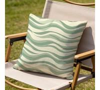 Laewaele Housses de Coussin 40 x 40 cm, Décoration de Salon Moderne en Lin Doux, Taie d'oreiller pour Canapé, Bureau, Jardin et Chambre, Vert Bande L#1822