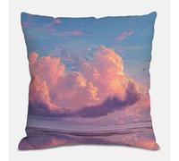 Laewaele Housses de Coussin 50 x 50 cm, Décoration de Salon Moderne en Lin Doux, Taie d'oreiller pour Canapé, Bureau, Jardin et Chambre, Nuage Paysage S#153