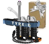 Lafagiet Briquet USB C rechargeable, cou flexible à 360°, résistant au vent et à l'eau, briquet à arc électrique pour bougie, camping