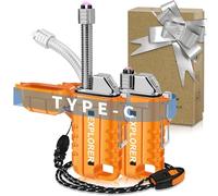 Lafagiet Briquet USB C rechargeable, cou flexible à 360°, résistant au vent et à l'eau, briquet à arc électrique pour bougie, camping