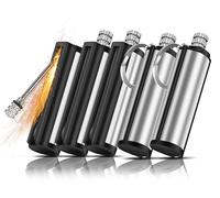 Lafagiet Lot de 5 briquets allumettes permanents, étanches, porte-clés allumettes pour bougie, survie, camping (carburant non inclus)