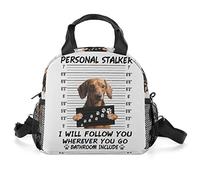 LafalPer Sac Isotherme Repas Mignon Filles Portable Lunch Bag Sac a Déjeuner pour Enfants Femmes Travail et École Chien de prison Teckel