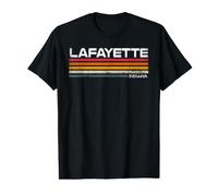 Lafayette Indiana Rétro Rayures Vintage City T-Shirt Graphique avec Valeur
