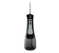 LAFE CleanPRO Hydropulseur dentaire avec 5 modes et 6 pointes de rechange, noir - Nettoyeur dentaire électrique, rechargeable, IPX7 étanche, batterie de 2000 mAh, réservoir d'eau de 300 ml pour un