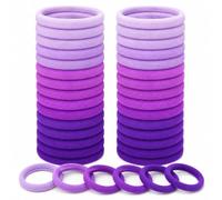 Lafefe Lot de 30 élastiques à cheveux pour femme, très élastiques, sans couture, sans dommages, avec sac à fermeture éclair givrée pour queue de cheval, cheveux épais et bouclés, pour le sport et le