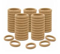 Lafefe Lot de 30 élastiques à cheveux pour femme, très élastiques, sans couture, sans dommages, avec sac à fermeture éclair givrée pour queue de cheval, sport et coiffure quotidienne - Beige nude