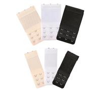 Lafefe Lot de 6 rallonges de soutien-gorge douces et confortables | Extensions de soutien-gorge 3 crochets et 2 crochets UK, ensemble d'extension de sangle de soutien-gorge élastique pour femme