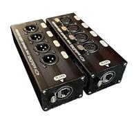 Lafeier 1 paire d'extensions de câble audio XLR à 4 canaux à 3 broches et DMX sur réseau, extension de signal DMX512 1 mâle + 1 femelle