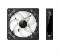 Lafeier ARGB Ventilateur de refroidissement 800-2000 tr/min Lumière divine synchrone 5 V 3 broches 12 cm Noir
