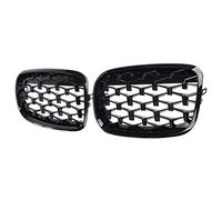 Lafeier Grille de calandre avant en maille chromée pour voiture E70 E71 E72 X5 X6 2007-2013 Noir