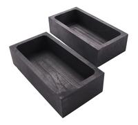 Lafeier Lot de 2 moules à lingots en graphite de 1 kg pour fondre, moulage, raffinage, métal, aluminium, cuivre, laiton