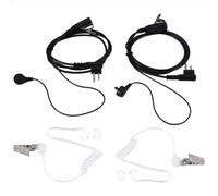 Lafeier Lot de 2 oreillettes tubulaires acoustiques à 2 broches pour radio 2 voies GP88S GP300 GP68 GP2000 GP88 GP3188 CP040 CP1200 A8 A6 A10 A12 etc