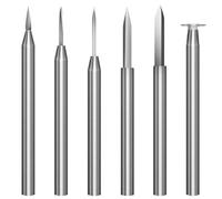 Lafeier Lot de 6 forets de sculpture sur bois pour outil rotatif - Accessoires de gravure - 3 mm