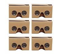 Lafeier Lot de 6 lunettes 3D pour smartphone en carton V2 VR 4,5 à 6 pouces + bandeau