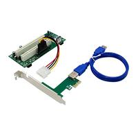 Lafeier PCI-E X1 vers 2XPCI Card Slot Extension PCI Conversion Split Plug and Play Free Drive pour PC