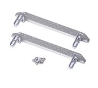 LAFEINA Marchepieds latéraux en métal, plaques de pédale latérales pour voiture sur chenilles télécommandée 1:10 Traxxas TRX-4 - Accessoires de pièces modifiées (argent)
