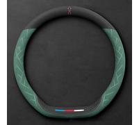 LAFENI pour Mazda CX-5 CX5 KF 2017-2023 Couvre Volant Voiture Housse de Volant en Microfibre Cuir Antidérapante Respirante Protégé Volant Accessoires,A/D~Type-C/Green