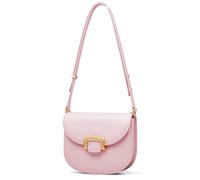 LAFESTIN Petits sacs à main en cuir fendu pour femmes avec bandoulière réglable et fente pour carte de crédit - Rose