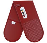 Laffair Gants de Four Doubles Résistants à la Chaleur par ® Gants de Four Marron Gants de Four Modernes en Silicone antidérapants et Support de Casserole pour la Cuisine à Domicile Protection Chaleur