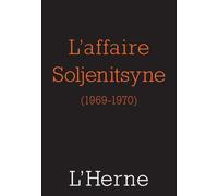 L'affaire soljenitsyne - Collectif - L'herne - broché - Essai