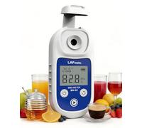LAFMATE Réfractomètre brix 0-95% ±0,2%, Réfractomètre numérique avec ATC, IP65 Réfractomètre brix pour Miel, jus, vin & Brassage Maison,BM-101