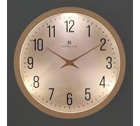 Lafocuse 30cm Horloge Murale avec Veilleuse, Silencieuse Lumineuse Pendule Murale Beige Design Moderne, Facile à Lire, sans Tic Tac Décoration pour Salon Cuisine Chambre Bureau