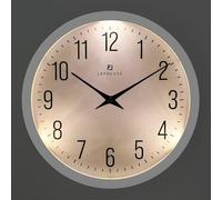 Lafocuse 30cm Horloge Murale avec Veilleuse, Silencieuse Lumineuse Pendule Murale Blanc Design Moderne, Facile à Lire, sans Tic Tac Décoration pour Salon Cuisine Chambre Bureau
