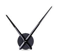 Lafocuse Grande Horloge Murale Aiguilles 3D, DIY Silencieuse Metal Pendule Murale Noire, Mouvement Mécanisme sans Chiffre Décoration pour Chambre Cuisine Salon (70-100 cm)