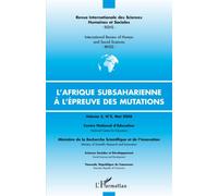 Revue Internationale Des Sciences Humaines Et Sociales Volume 2 N° 2, Mai 2 - L'afrique Subsaharienne À L'épreuve Des Mutations