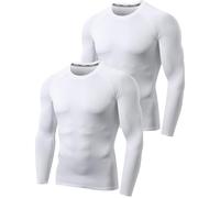 LAFROI 2-Pack Top à Manches Longues de Compression Thermo Tight pour Homme en hiver-MJSY01 White Size LG