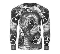 LAFROI Maillot de Compression à Manches Longues UPF 50+ pour Homme - CLY08C,Dragon,XL