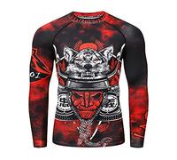 LAFROI Maillot de Compression à Manches Longues UPF 50+ pour Homme - CLY08C,Warrior,XXL