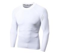 LAFROI Maillot de Compression à Manches Longues UPF 50+ pour Homme White Size LG