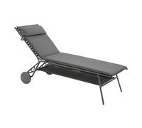 Chaise longue pliante Lafuma Mobilier Miami II Haut BeComfort gris foncé