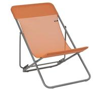 Lafuma Chaise longue pliante multi-positions Maxi Transat Batyline® ISO Orange Clementine
