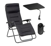 Lafuma - Ensemble Fauteuil Relax matelassé avec Ombrelle et Porte-Gobelet