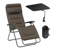 Lafuma - Ensemble Fauteuil Relax matelassé avec Ombrelle et Porte-Gobelet