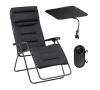 Lafuma Ensemble Fauteuil Relax matelassé XL avec Ombrelle et Porte-Gobelet