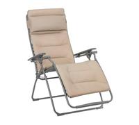 Lafuma - Fauteuil Pliant matelassé Zéro Gravité | Fabriqué en FRANCE - Garantie 5 ans - Beige - Maintien ferme de tout le dos, Inclinaison ajustable en un clin d'œil, Matelas