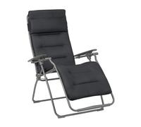 Lafuma - Fauteuil Pliant matelassé Zéro Gravité | Fabriqué en FRANCE - Garantie 5 ans - Gris - Maintien ferme de tout le dos, Inclinaison ajustable en un clin d'œil