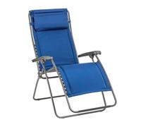 Lafuma Fauteuil Relax Transat Jardin - Chaise Longue Matelassé Zéro Gravité - XL - Rsx Clip XL - Lightcomfort® - Bleu Denim Mobilier