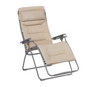 Lafuma MOBILIER - Fauteuil Relax Transat Jardin - Chaise Longue Zéro Gravité - XL - Futura XL - Becomfort® - Beige Moka - Fabriqué en France - LFM3131_9935 - Garantie 5 Ans - L.97xl.76xH.123cm