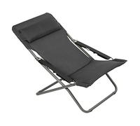 Chaise pliante Lafuma Mobilier Transabed Be Comfort gris foncé