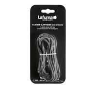 Lafuma LFM5065_9406 Set de 4 Lacets Elastiques avec Embouts, Noir, 2x60 cm et 2x120 cm, Orage