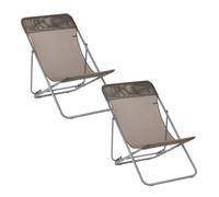 Lafuma Lot de 2 Transats pliants Multi-Positions - Maxi TRANSAT